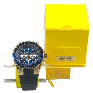 Invicta Aviator Model 33031 50mm Watch SS Gold Tone Chronograph Quartz NEW